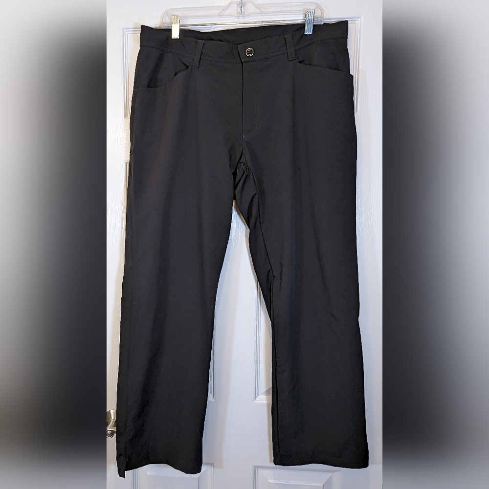 Cavallino Men's black relaxed fit straight leg pants throuser size 2XL